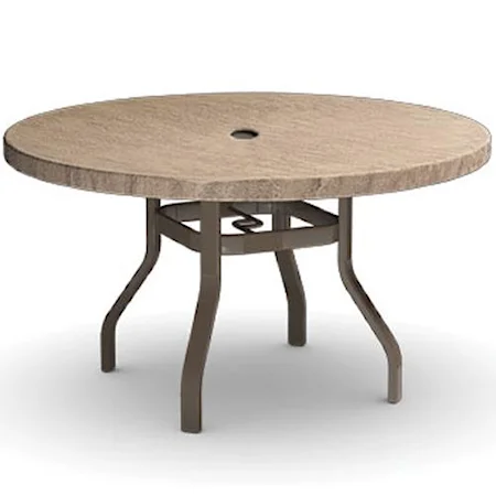 48" Balcony Table with Umbrella Hole and Splayed Legs